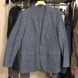Blue J. Crew linen cotton men's blazer sz M